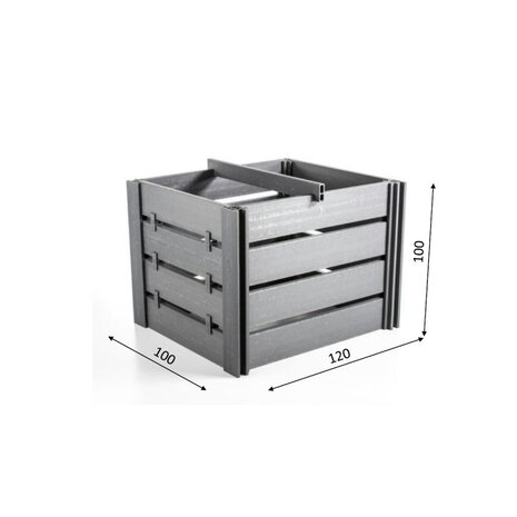 Ecoo Compostbak basismodule 100 x 120, 1300 Liter
