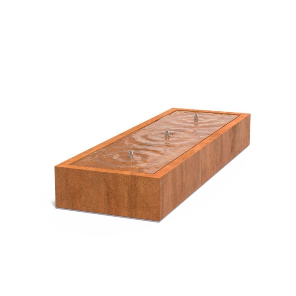 Watertafel cortenstaal 300 x 100 x 40 cm Watertafel cortenstaal 300 x 100 x 40 cm