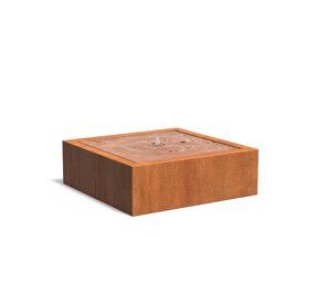 Watertafel cortenstaal 120x120x40 cm Watertafel cortenstaal 120x120x40 cm