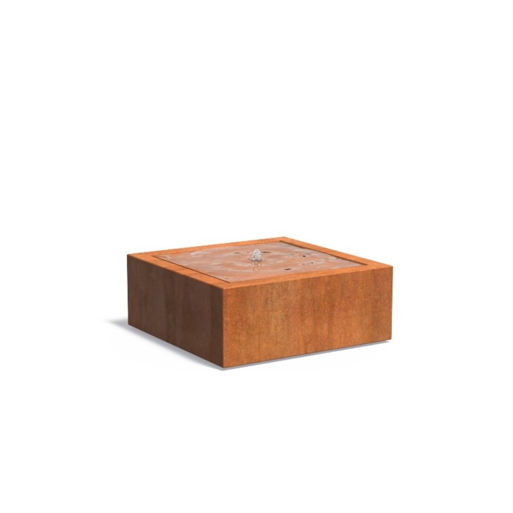 Watertafel cortenstaal 100x100x40 cm Watertafel cortenstaal 100x100x40 cm