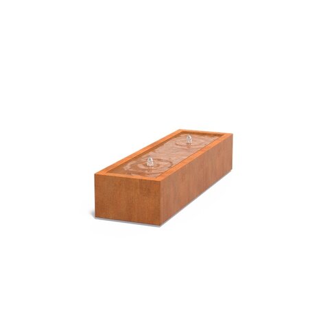 Watertafel cortenstaal 200 x 60 x 40 cm Watertafel cortenstaal 200 x 60 x 40 cm
