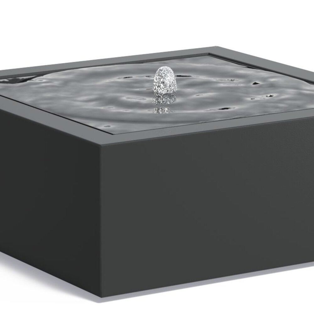 Watertafel aluminium 100x100x40 cm