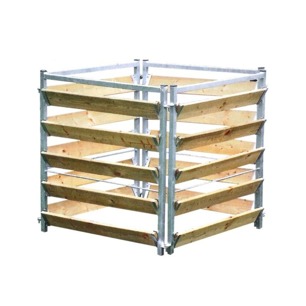 Meuwissen Agro Compostbak hout/metaal 100 x 100 cm Meuwissen Agro Compostbak hout/metaal 100 x 100 cm