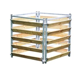 Meuwissen Agro Compostbak hout/metaal 100 x 100 cm Meuwissen Agro Compostbak hout/metaal 100 x 100 cm