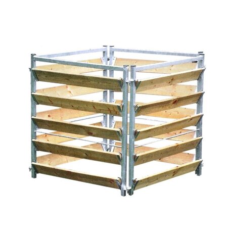 Meuwissen Agro Compostbak hout/metaal 100 x 100 cm Meuwissen Agro Compostbak hout/metaal 100 x 100 cm