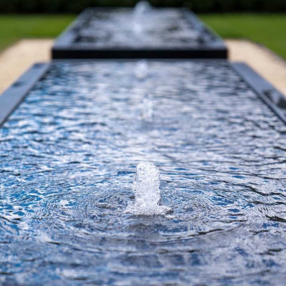 Watertafel 300 x 60 x h 40 cm  aluminium