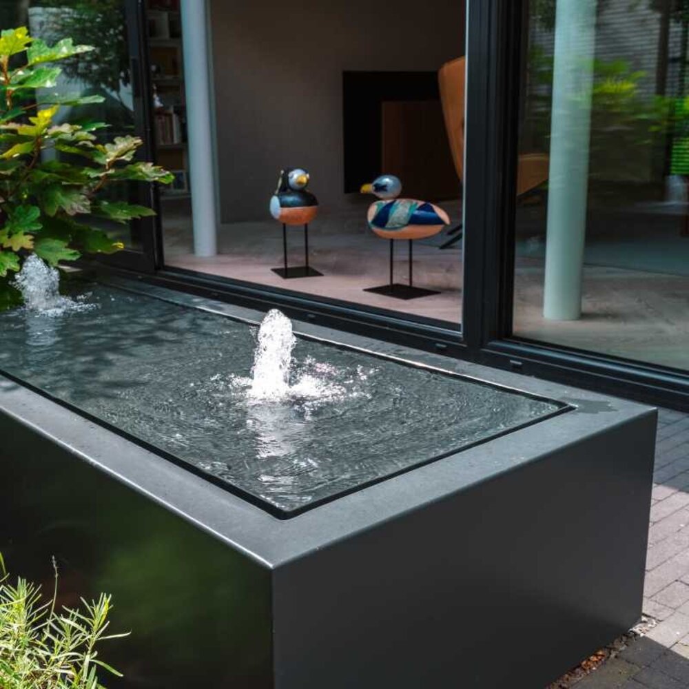 Watertafel 300 x 60 x h 40 cm  aluminium