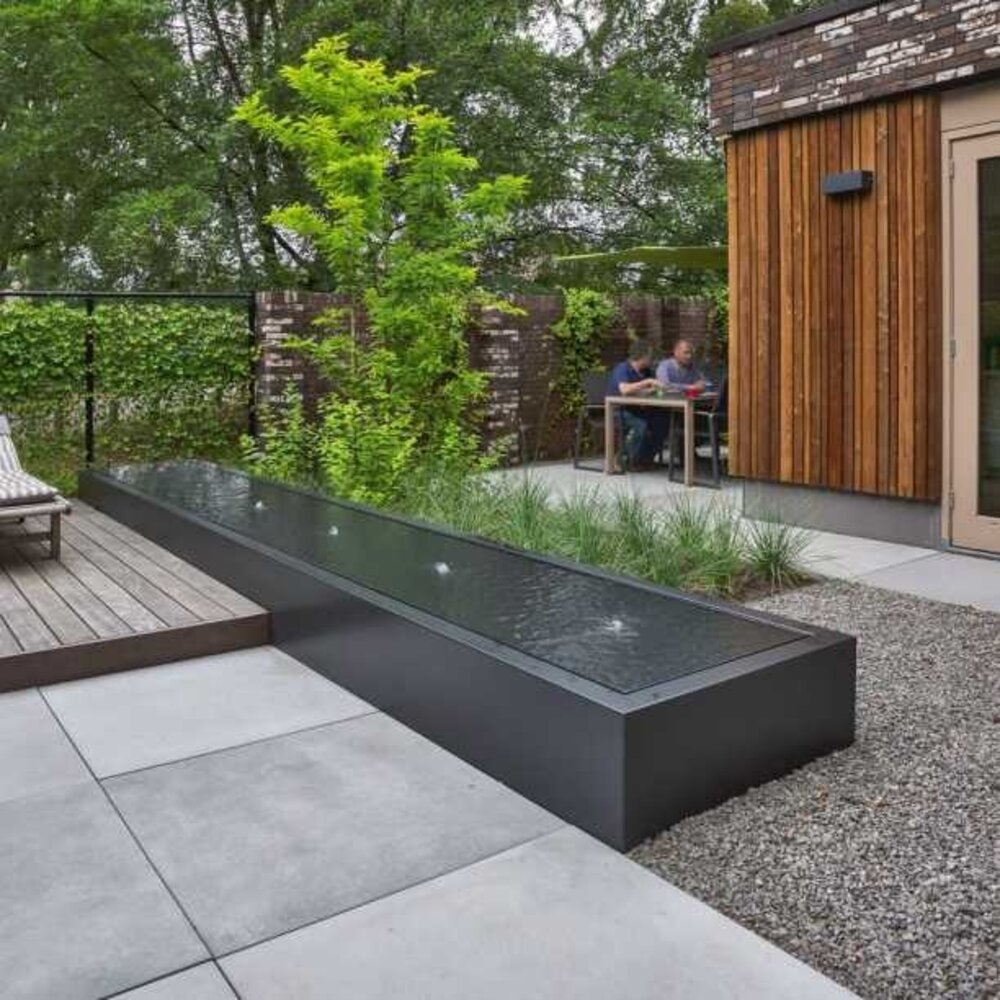 Watertafel aluminium 150x80x40 cm