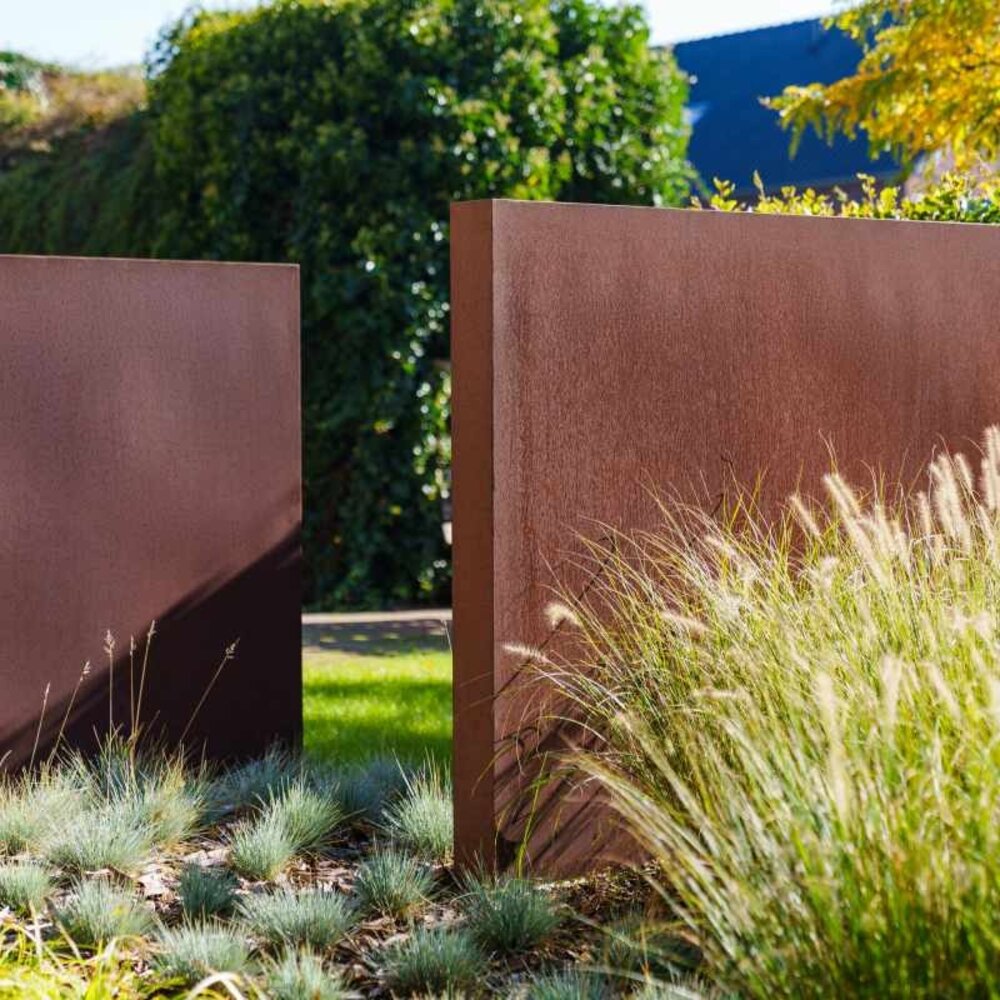 Tuinmuur cortenstaal 100 x 15 x h 80 cm Tuinmuur cortenstaal 100 x 15 x h 80 cm