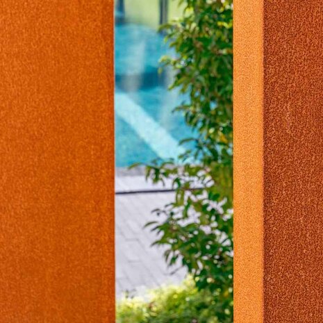 Tuinmuur cortenstaal 300 x 15 x h 135 cm