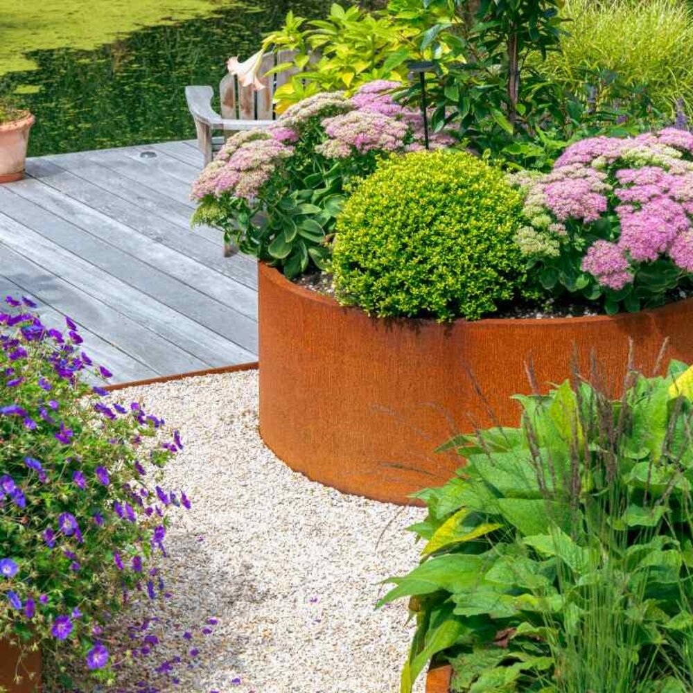 Atlas cortenstaal 150x60 cm plantenbak zonder bodem Atlas cortenstaal 150x60 cm plantenbak zonder bodem