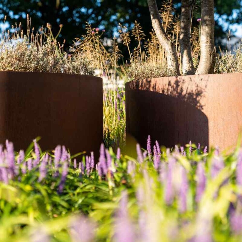 ATLAS cortenstaal 100x40 cm bloempot ATLAS cortenstaal 100x40 cm bloempot