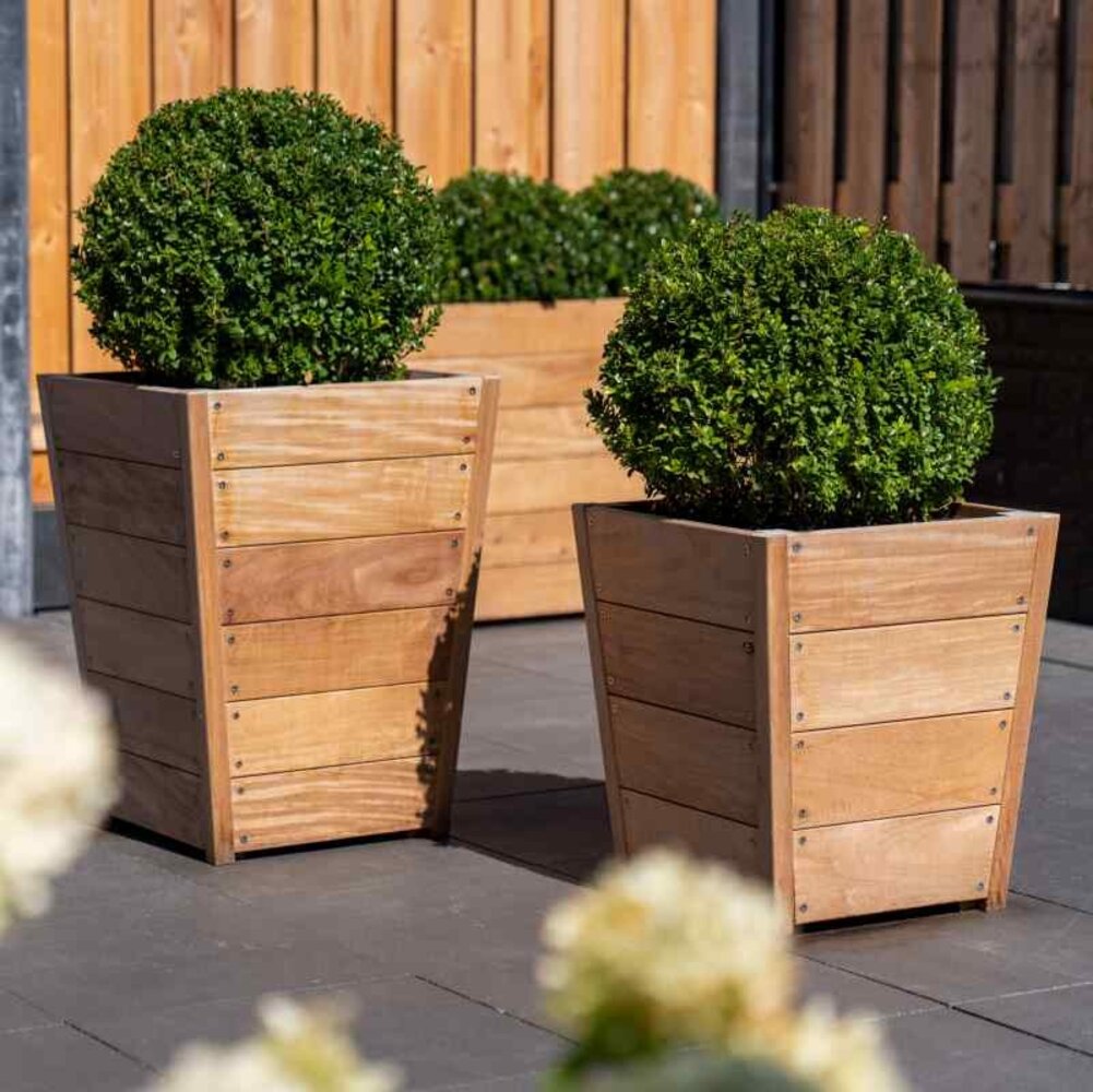 Sevilla 55x55x72 cm houten bloembak