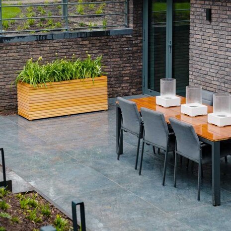 Malaga Rhombus 120x50x61 cm houten bloembak Malaga Rhombus 120x50x61 cm houten bloembak