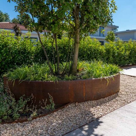 Ellipse cortenstaal 280 x 160 x h.60 cm bloembak