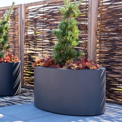 Ellipse polyester 115x180x60cm plantenbak Ellipse polyester 115x180x60cm plantenbak