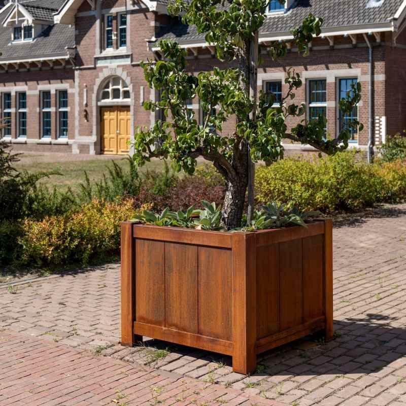 Dipott YORK cortenstaal 80 x 80 x 80 cm plantenbak