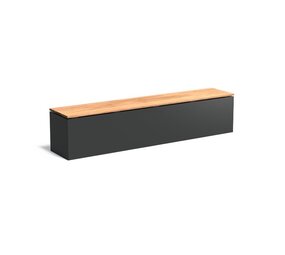 Sokkel aluminium 200x40x43 cm + zitting Sokkel aluminium 200x40x43 cm + zitting