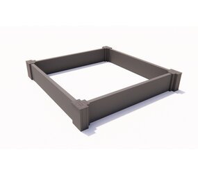 Ecoo Moestuinbak kunststof 120 x 120 x h. 22 cm Ecoo Moestuinbak kunststof 120 x 120 x h. 22 cm