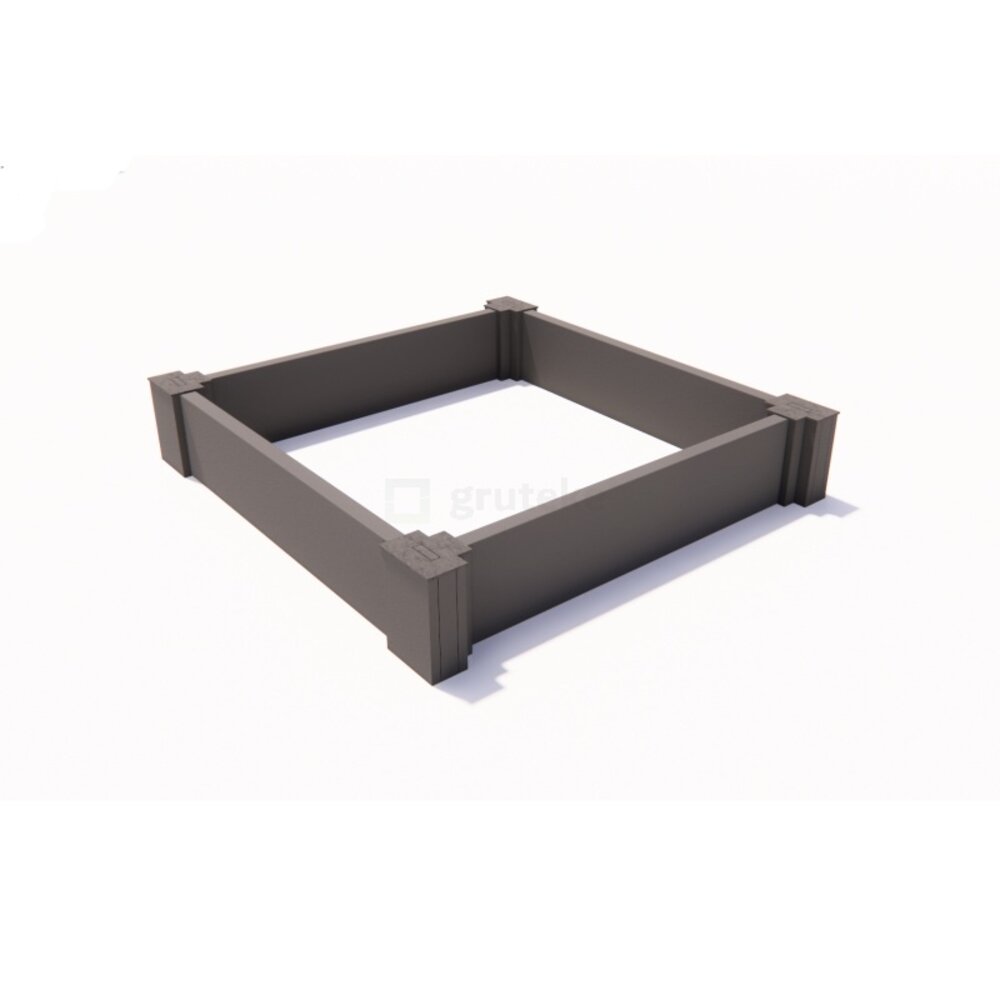 Ecoo Moestuinbak kunststof 100 x 100 x h. 22 cm Ecoo Moestuinbak kunststof 100 x 100 x h. 22 cm