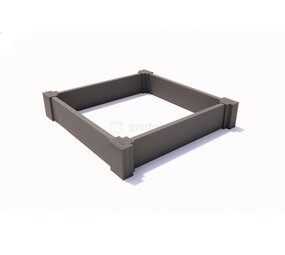 Ecoo Moestuinbak kunststof 100 x 100 x h. 22 cm Ecoo Moestuinbak kunststof 100 x 100 x h. 22 cm