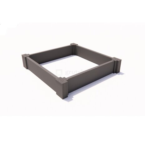 Ecoo Moestuinbak kunststof 100 x 100 x h. 22 cm Ecoo Moestuinbak kunststof 100 x 100 x h. 22 cm