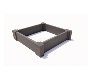 Ecoo Moestuinbak kunststof 80 x 80 x h. 22 cm