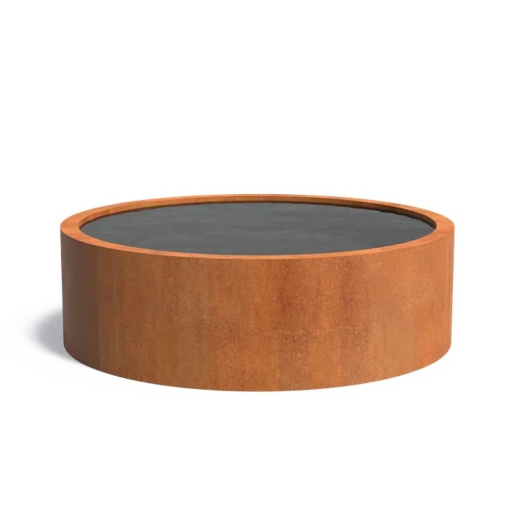 cortenstaal vijver rond  200 x 60 cm cortenstaal vijver rond  200 x 60 cm