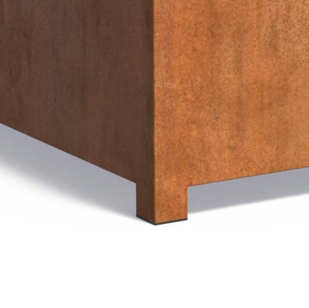 Andes cortenstaal met poten 150x40x80 cm plantenbak Andes cortenstaal met poten 150x40x80 cm plantenbak