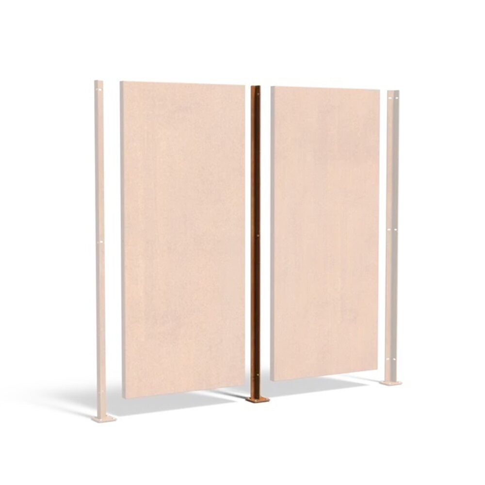 Cortenstaal paal - T-profiel TUSSENSTAANDER Cortenstaal paal - T-profiel TUSSENSTAANDER