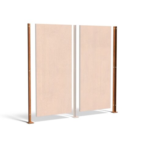 Cortenstaal paal - T-profiel HOEKPAAL Cortenstaal paal - T-profiel HOEKPAAL