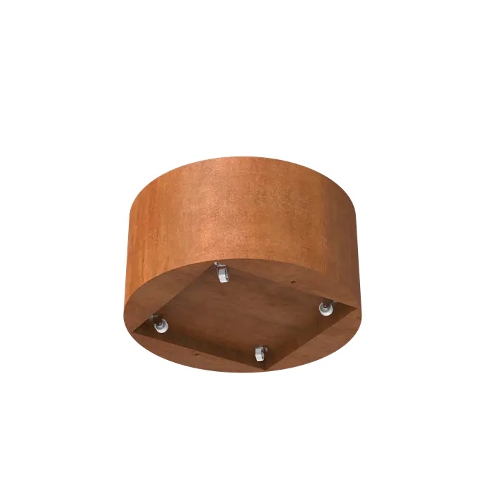 ATLAS cortenstaal 120x60 cm ronde plantenbak met wielen