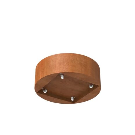 ATLAS cortenstaal 120x40 cm ronde plantenbak met wielen