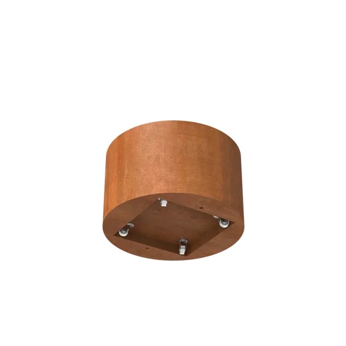 ATLAS cortenstaal 100x80 cm ronde plantenbak met wielen
