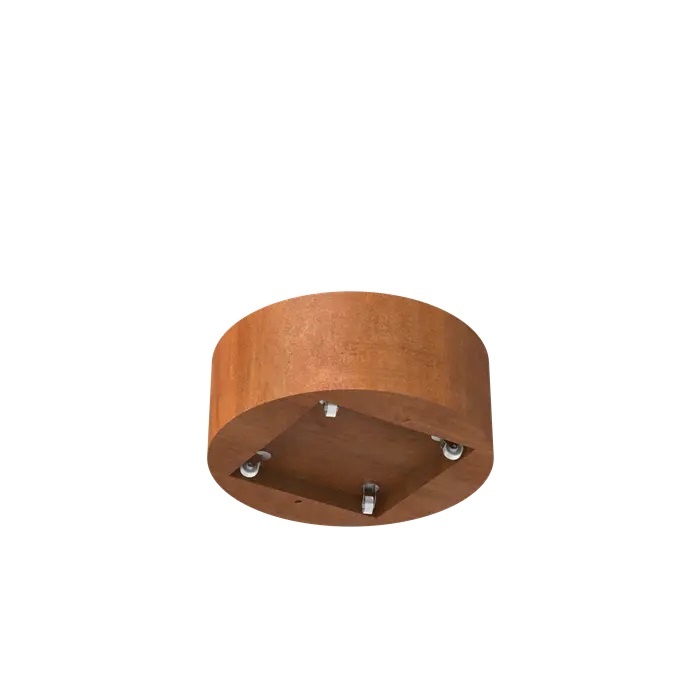 ATLAS cortenstaal 100x40 cm ronde plantenbak met wielen