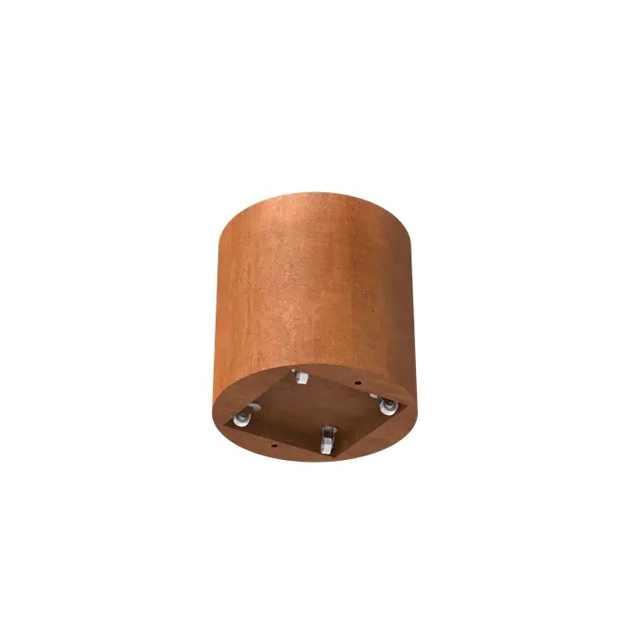 ATLAS cortenstaal 80x80 cm ronde plantenbak met wielen
