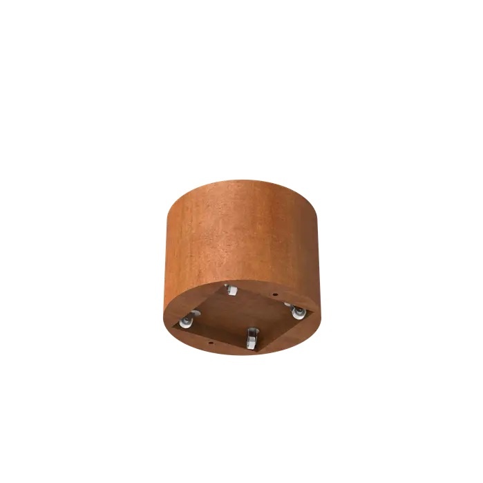 ATLAS cortenstaal 80x60 cm ronde plantenbak met wielen