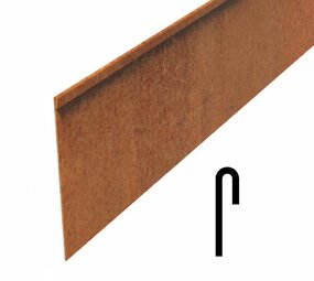 Kantopsluiting cortenstaal geplet 230 cm 3 mm (10 st ) Kantopsluiting cortenstaal geplet 230 cm 3 mm (10 st )