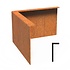 Hoek Cortenstaal gezet 30 x 30 cm, dikte 2 mm Hoek Cortenstaal gezet 30 x 30 cm, dikte 2 mm