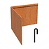 Hoek Cortenstaal geplet 30 x 30 cm, dikte 3 mm Hoek Cortenstaal geplet 30 x 30 cm, dikte 3 mm