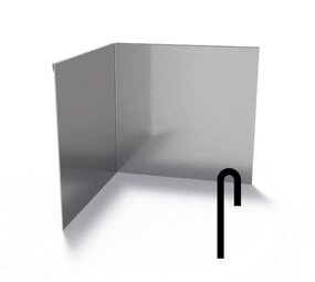Hoek verzinkt geplet 30 x 30 cm, dikte 2 mm Hoek verzinkt geplet 30 x 30 cm, dikte 2 mm