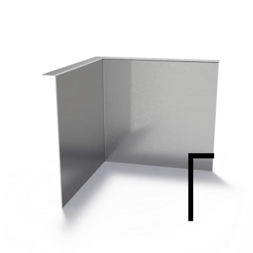 Hoek verzinkt gezet 30 x 30 cm, dikte 2 mm Hoek verzinkt gezet 30 x 30 cm, dikte 2 mm