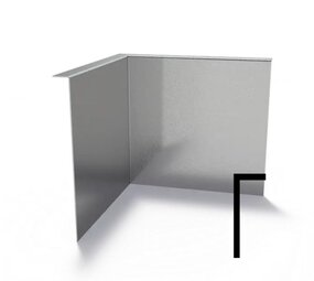 Hoek verzinkt gezet 30 x 30 cm, dikte 2 mm Hoek verzinkt gezet 30 x 30 cm, dikte 2 mm