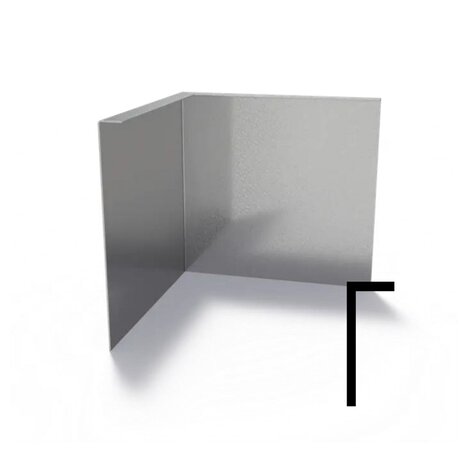 Hoek verzinkt gezet 30 x 30 cm, dikte 2 mm Hoek verzinkt gezet 30 x 30 cm, dikte 2 mm