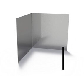 Hoek verzinkt recht 30 x 30 cm, dikte 3 mm Hoek verzinkt recht 30 x 30 cm, dikte 3 mm