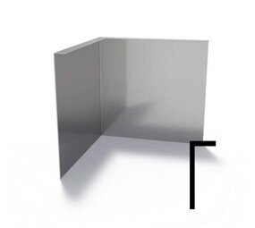 Hoek verzinkt gezet 30 x 30 cm, dikte 3 mm Hoek verzinkt gezet 30 x 30 cm, dikte 3 mm