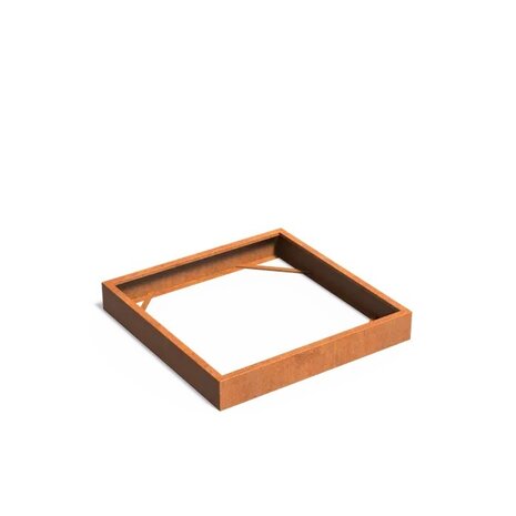 Andes cortenstaal 140x140x20 cm  zonder bodem