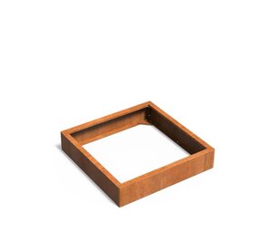 Carrez Connect cortenstaal 100 x 100 x h.  20 cm plantenbak Carrez Connect cortenstaal 100 x 100 x h.  20 cm plantenbak