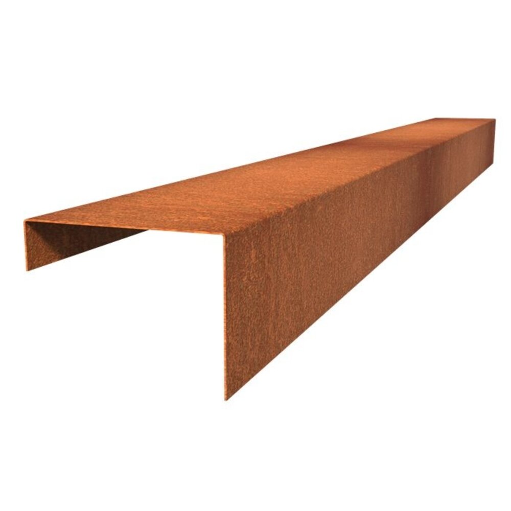 Overzetprofiel cortenstaal recht 20.4 x 15 x 230 cm, 2 mm (20 st ) Overzetprofiel cortenstaal recht 20.4 x 15 x 230 cm, 2 mm (20 st )