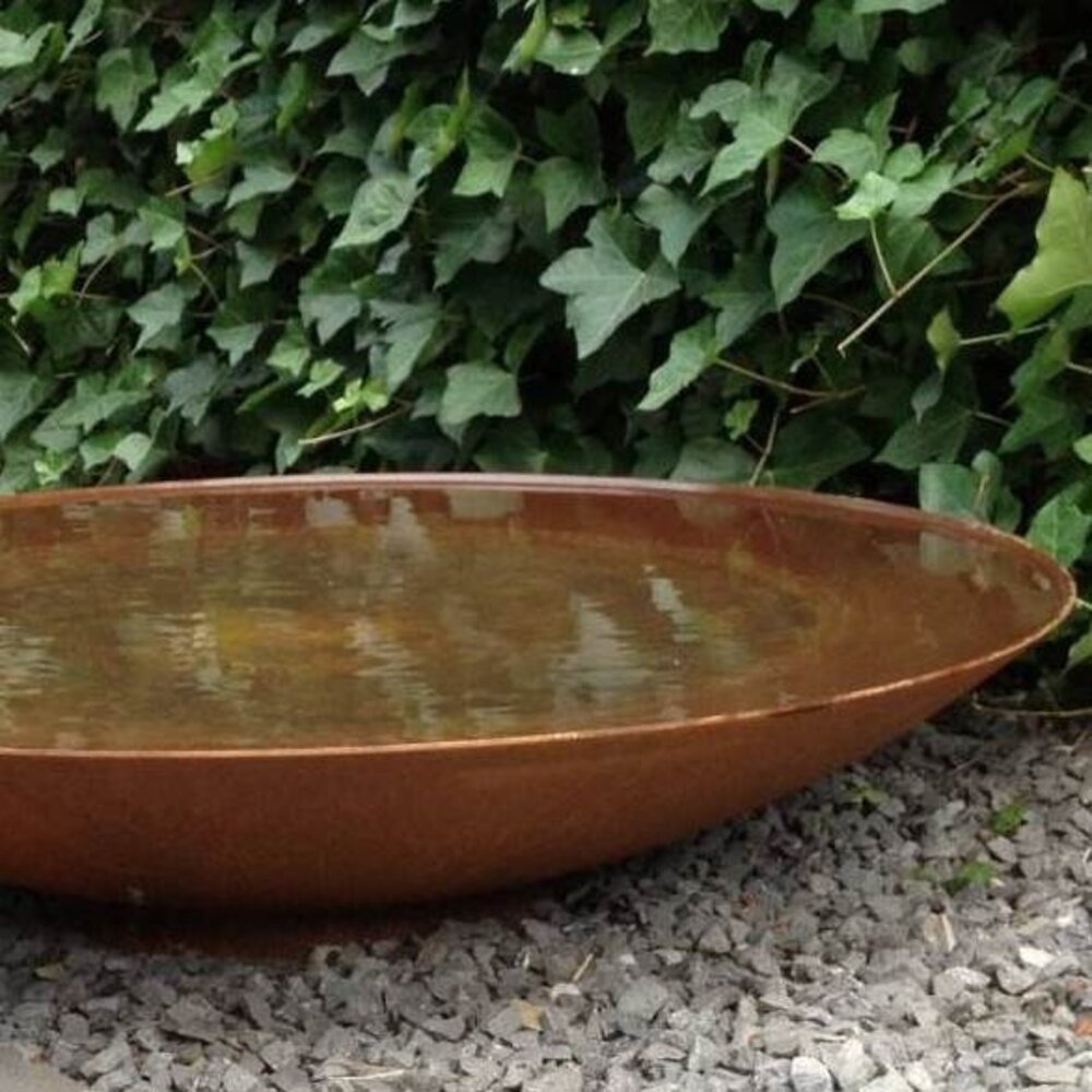 Waterschaal staal 80 x 21 cm